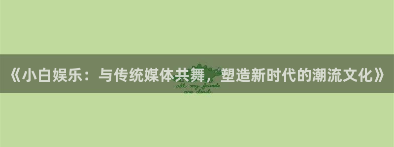 新航娱乐官网登录入口：《小白娱乐：与传统媒体共舞，塑造新时代的潮流文化》